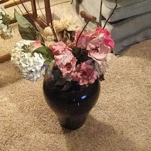 Vase and flower arrangement